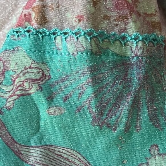 LoveShackFancy X Hurley NWT "Under the Sea" Lurex Mermaid Bomber Jacket Large - Picture 12 of 16